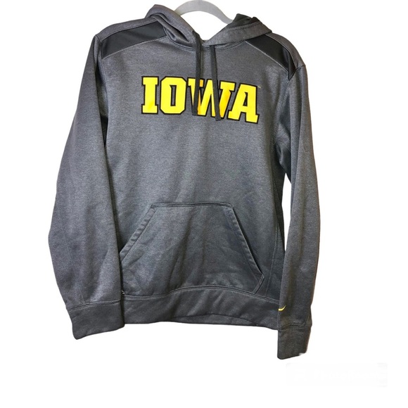 Nike Therma fit Iowa Hawkeyes Hoodie Sweatshirt Grey‎ Size small - Picture 1 of 7